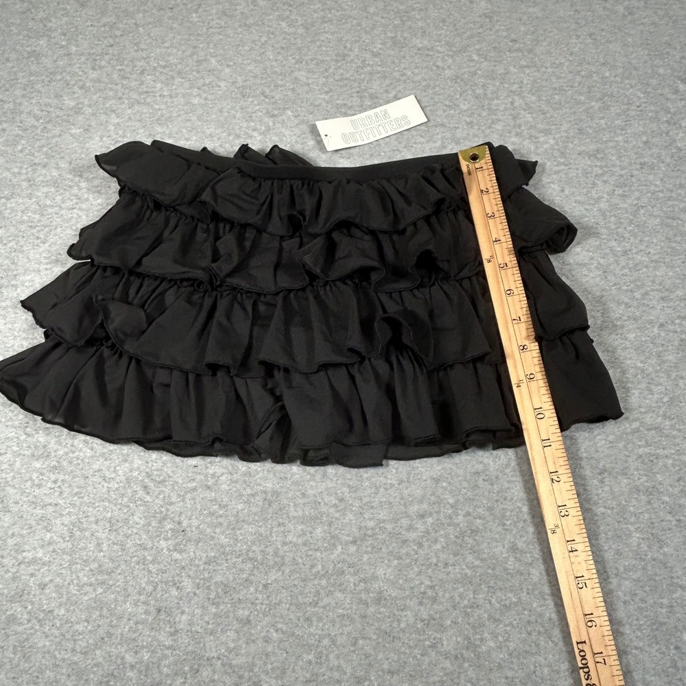 Urban Outfitters Out From Under Cammy Ruffle Skort Womens‎ XS Black Tiered Mini - Picture 5 of 6